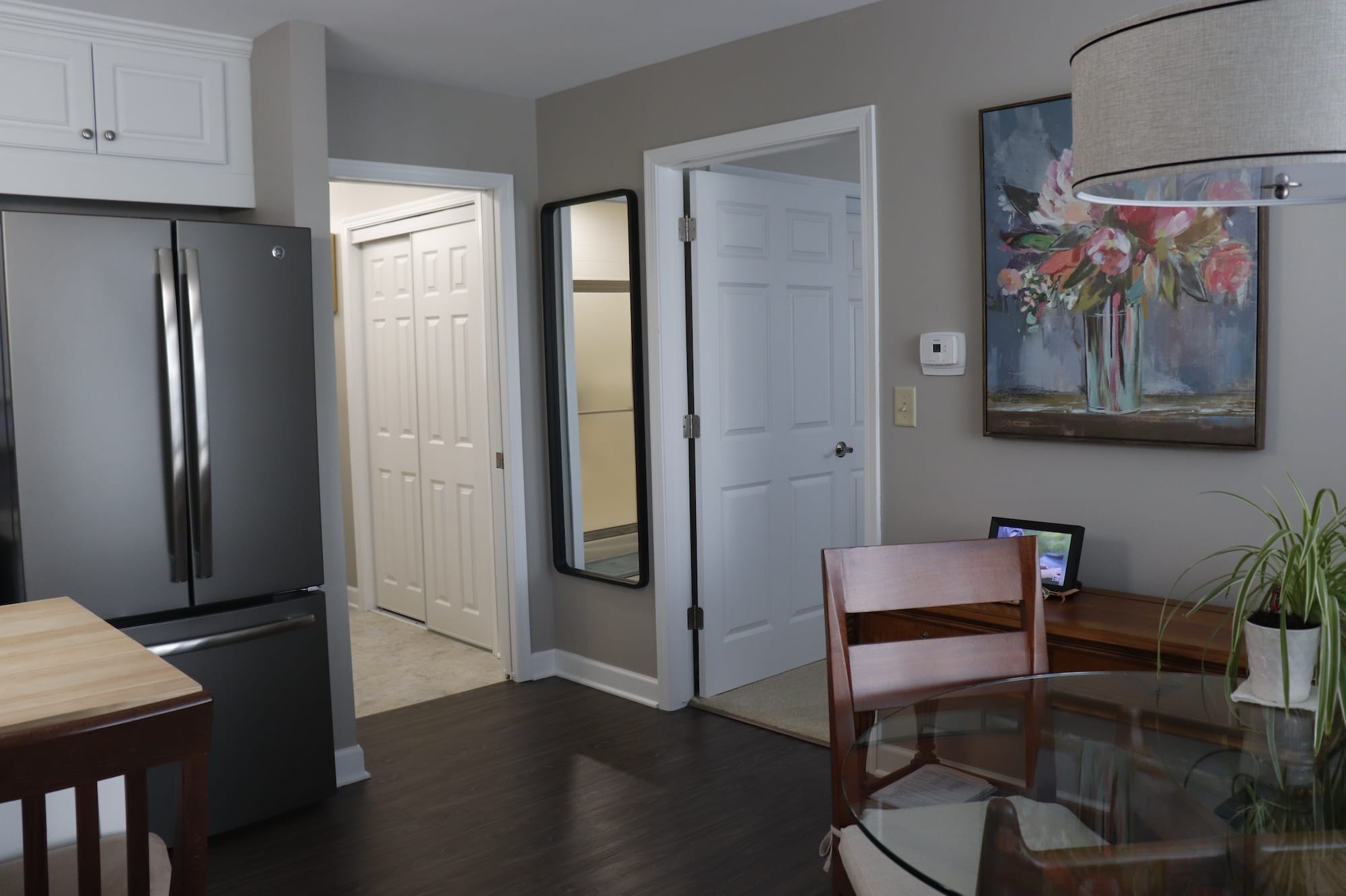 Kitchen of one of the personal care apartments at Oak Crest
