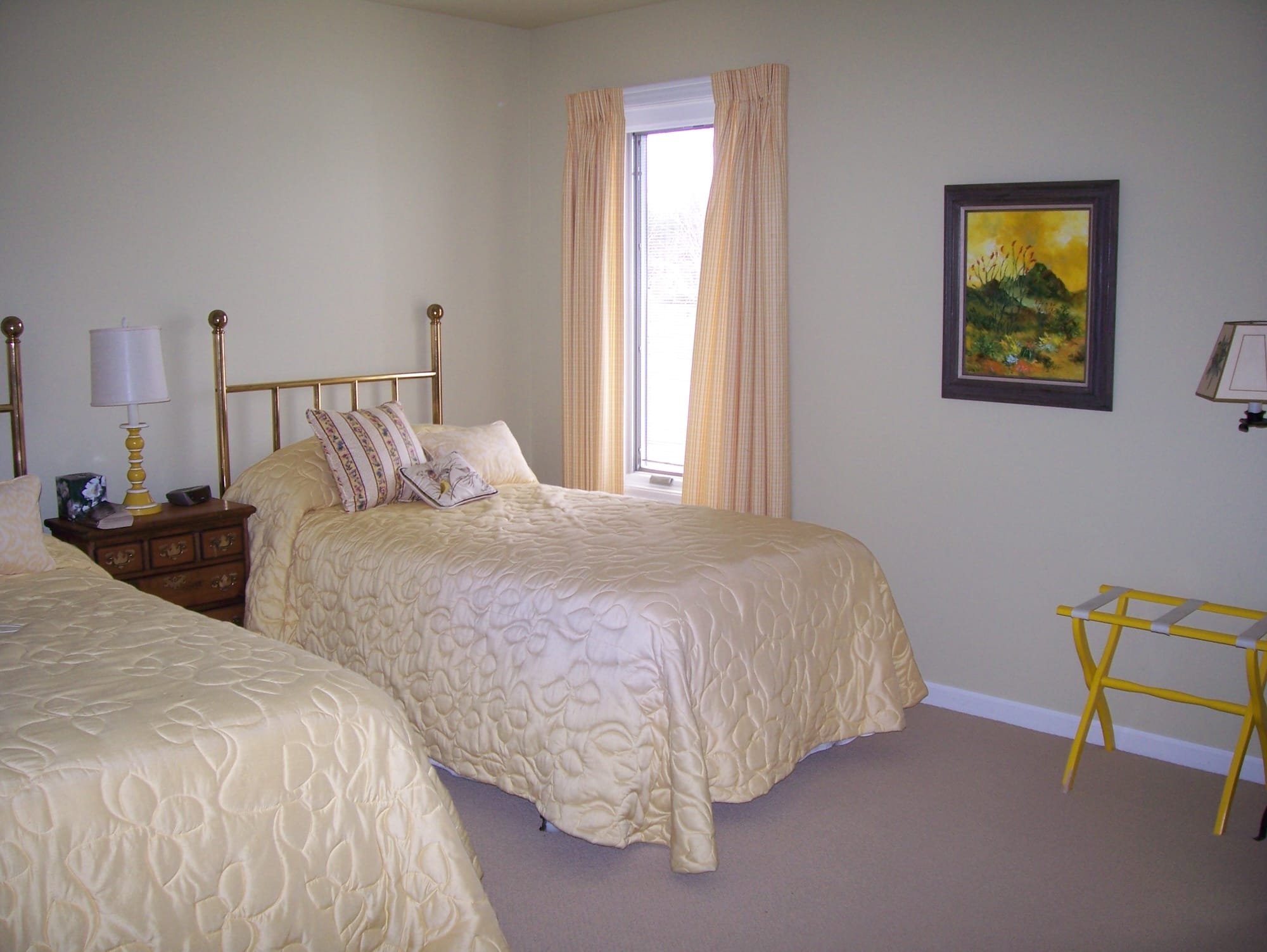 Bedroom at one of the independent duplexes at Oak Crest